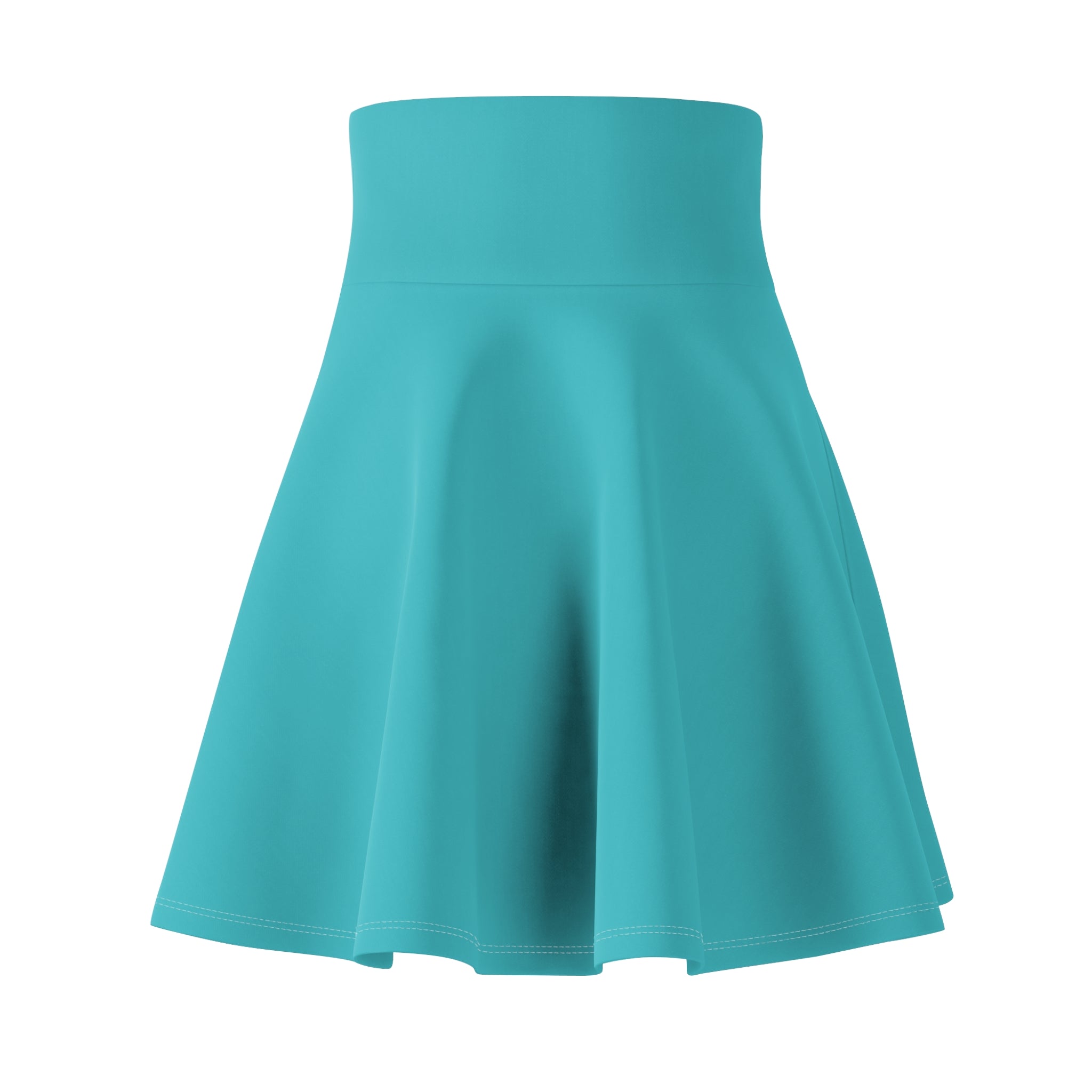 Up-Hearted Tahiti Blue Women's Skater Skirt (AOP)