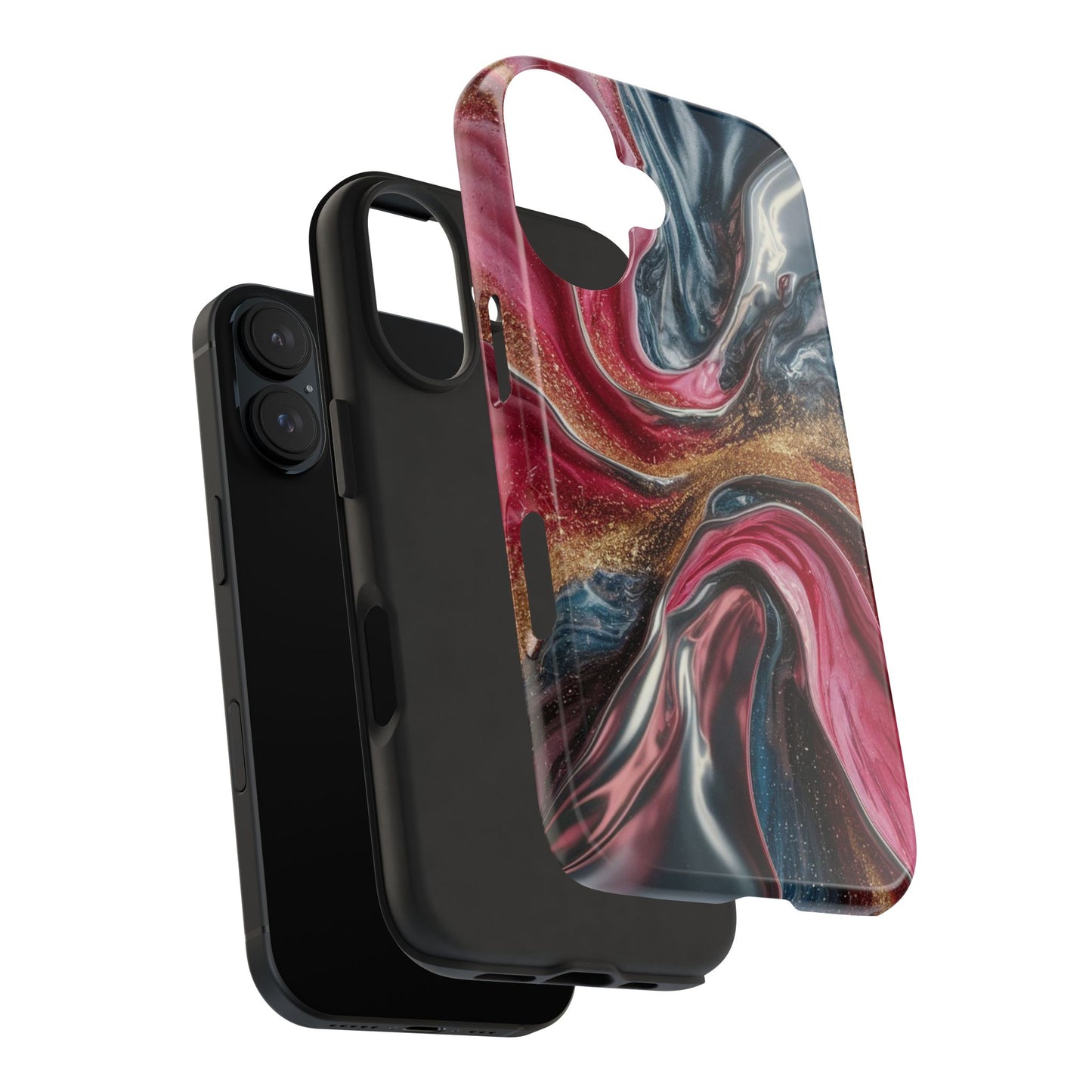 Metallic Swirl - Tough Case for iPhone 14, 15, 16