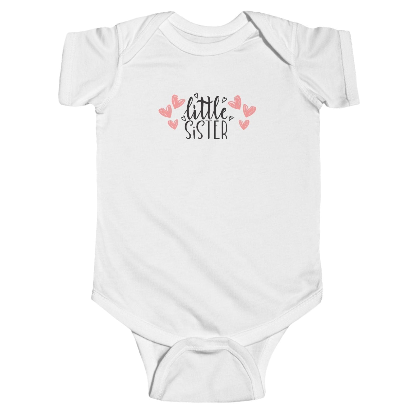 "Little Sister Hearts" - Cute Infant Bodysuit