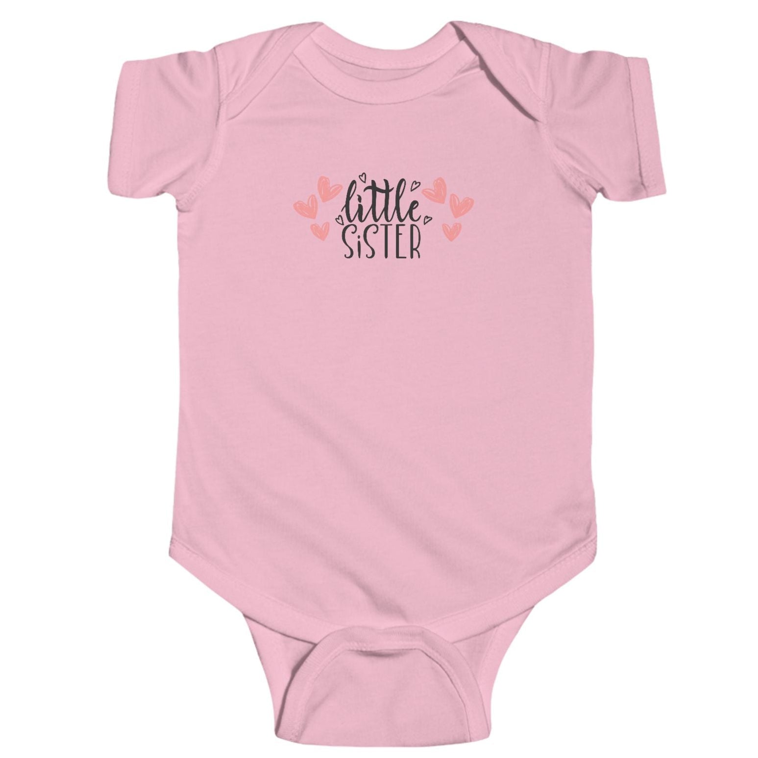 "Little Sister Hearts" - Cute Infant Bodysuit