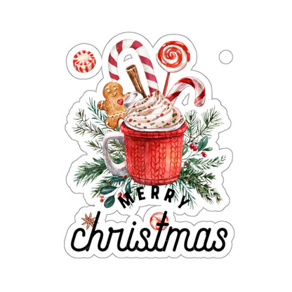 Christmas Cheer Merry Christmas Kiss-Cut Stickers