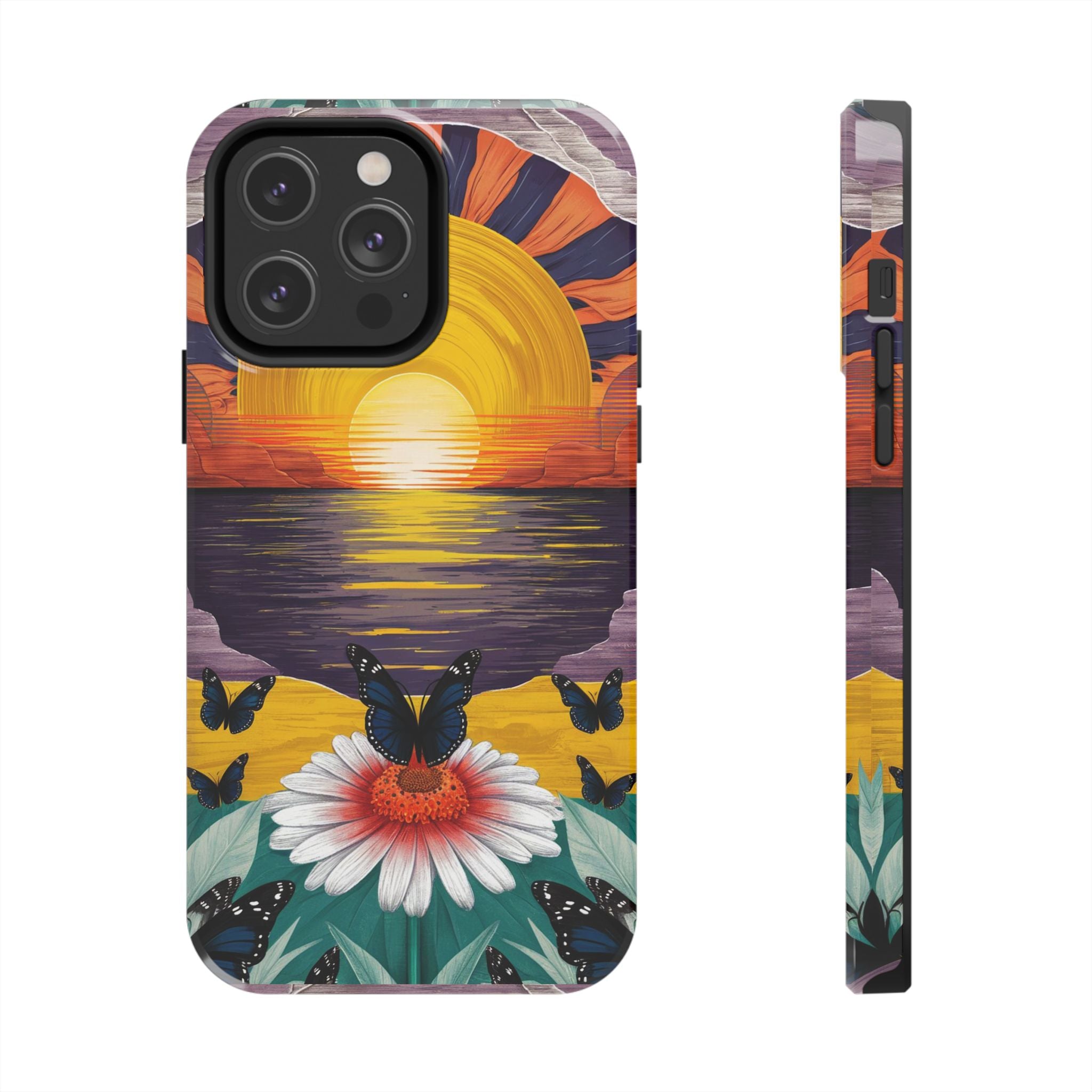 Butterly Sunset Beach - Tough Case for iPhone 14, 15, 16