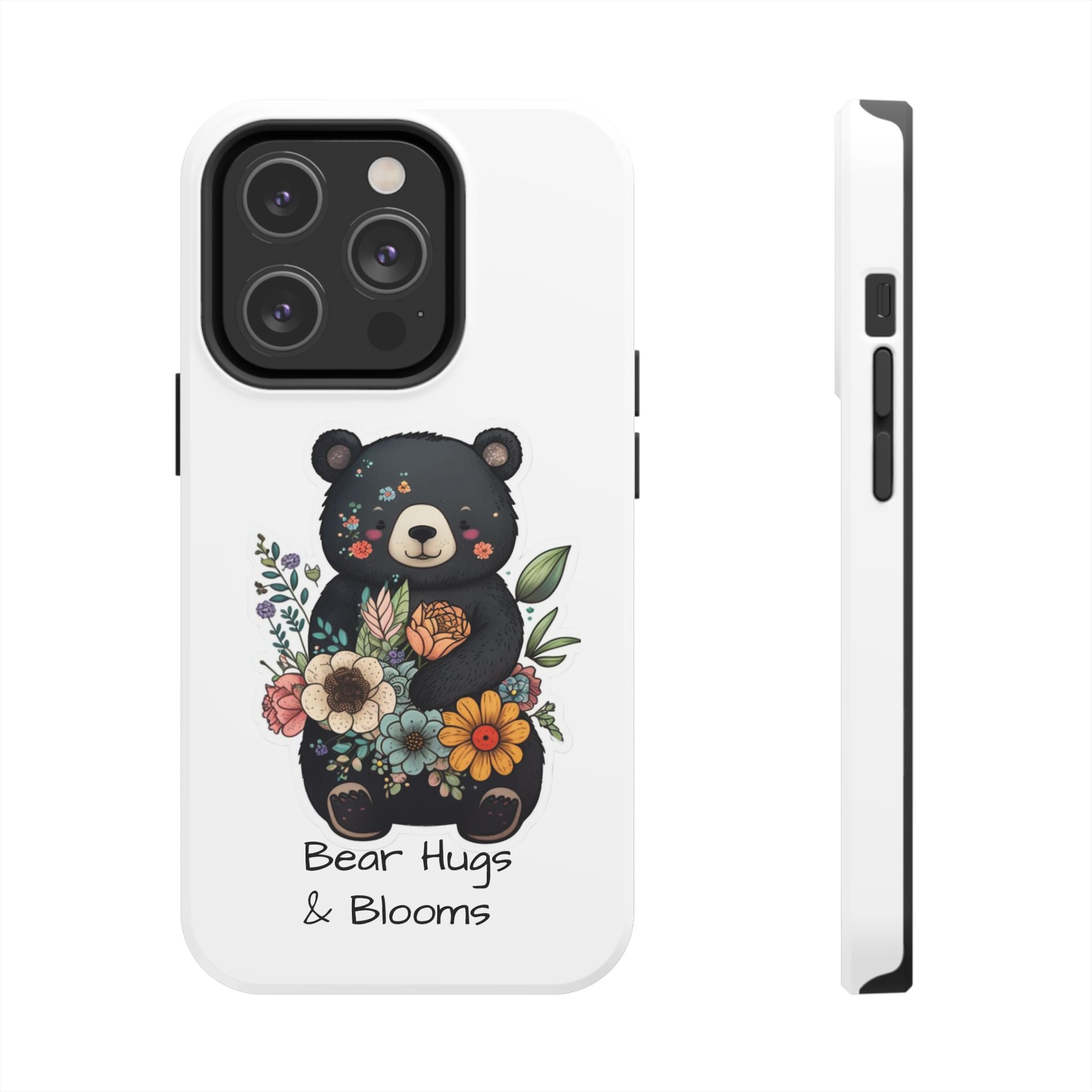 Bear Hugs & Blooms - Tough Case for iPhone 14, 15, 16 - Spruced Roost
