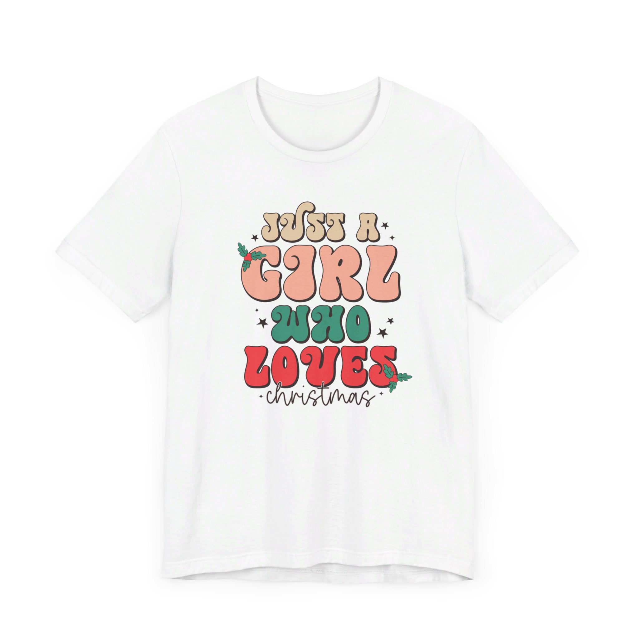 Girl Who Loves Christmas Unisex Jersey Short Sleeve Tee