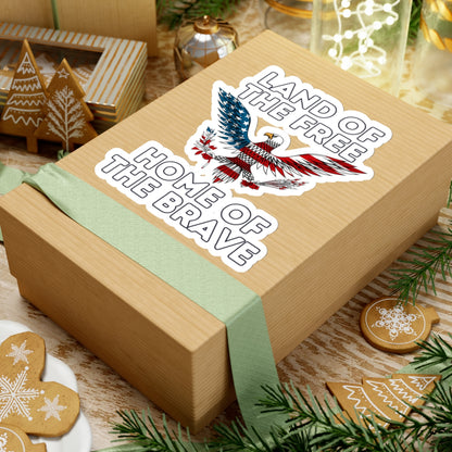 Land of the Free Home of the Brave Kiss-Cut Stickers