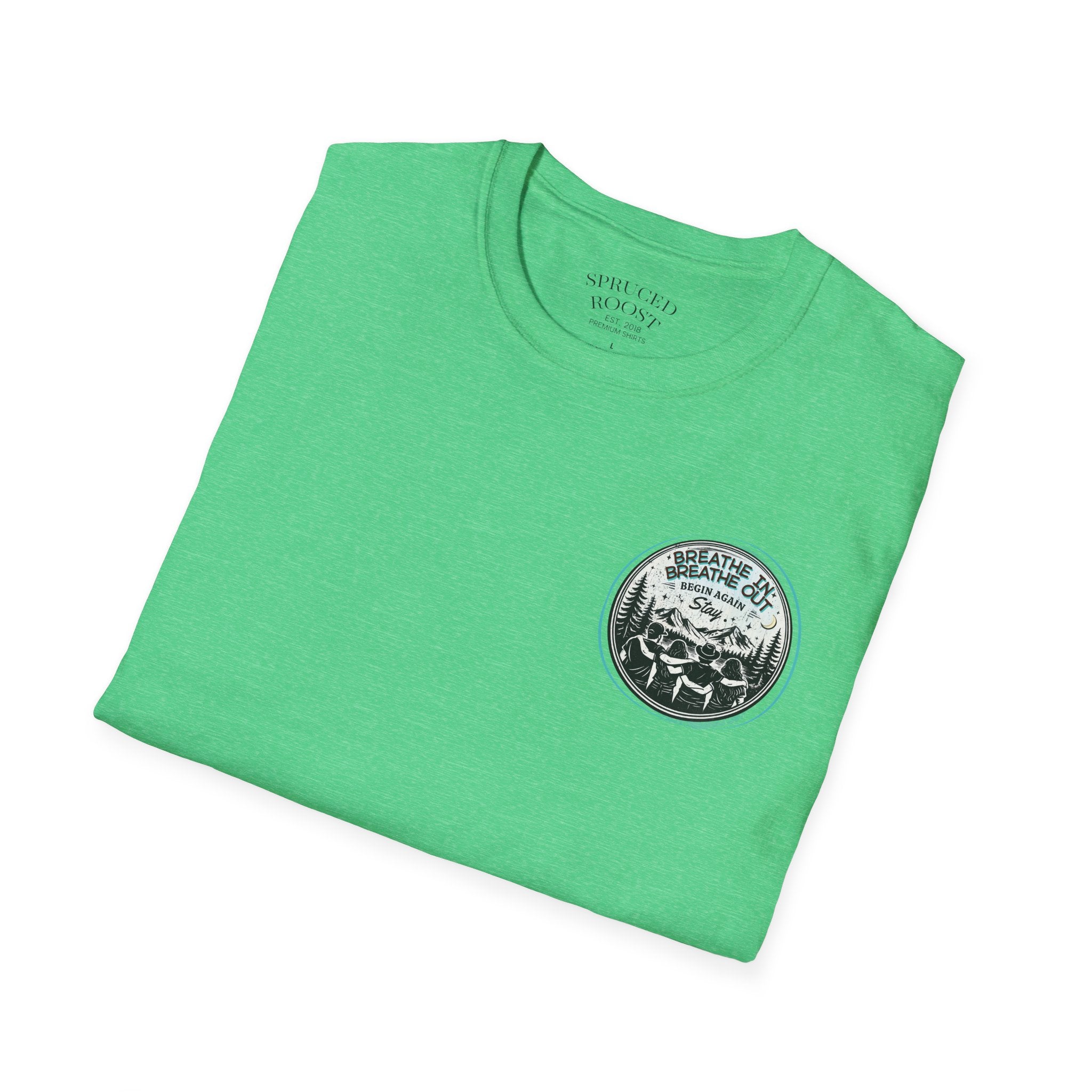 Breathe In,  Breathe Out - Women's Unisex Sized Crew Graphic T-Shirt