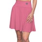 Hot Pink Up-Hearted Women's Skater Skirt (AOP)