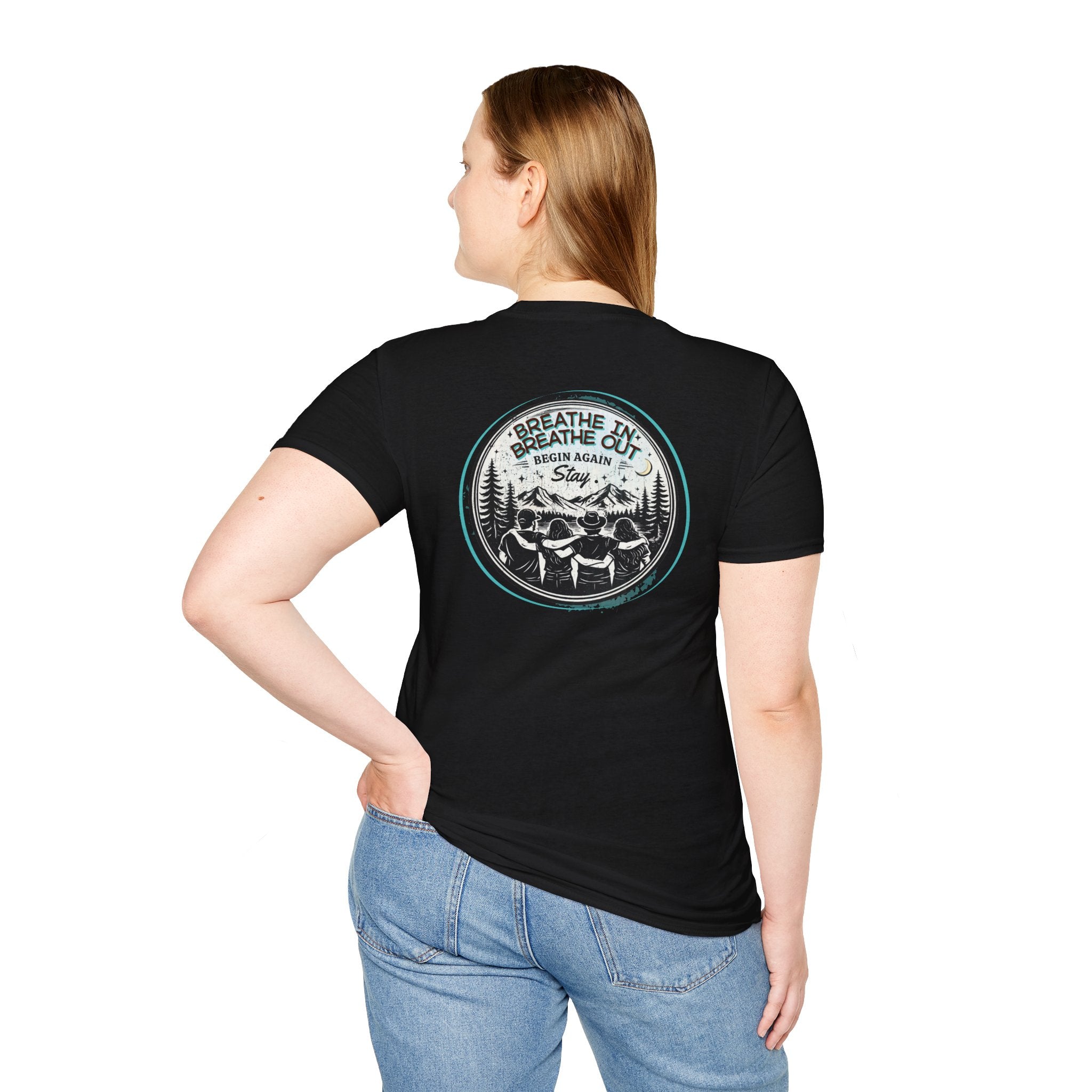 Breathe In,  Breathe Out - Women's Unisex Sized Crew Graphic T-Shirt
