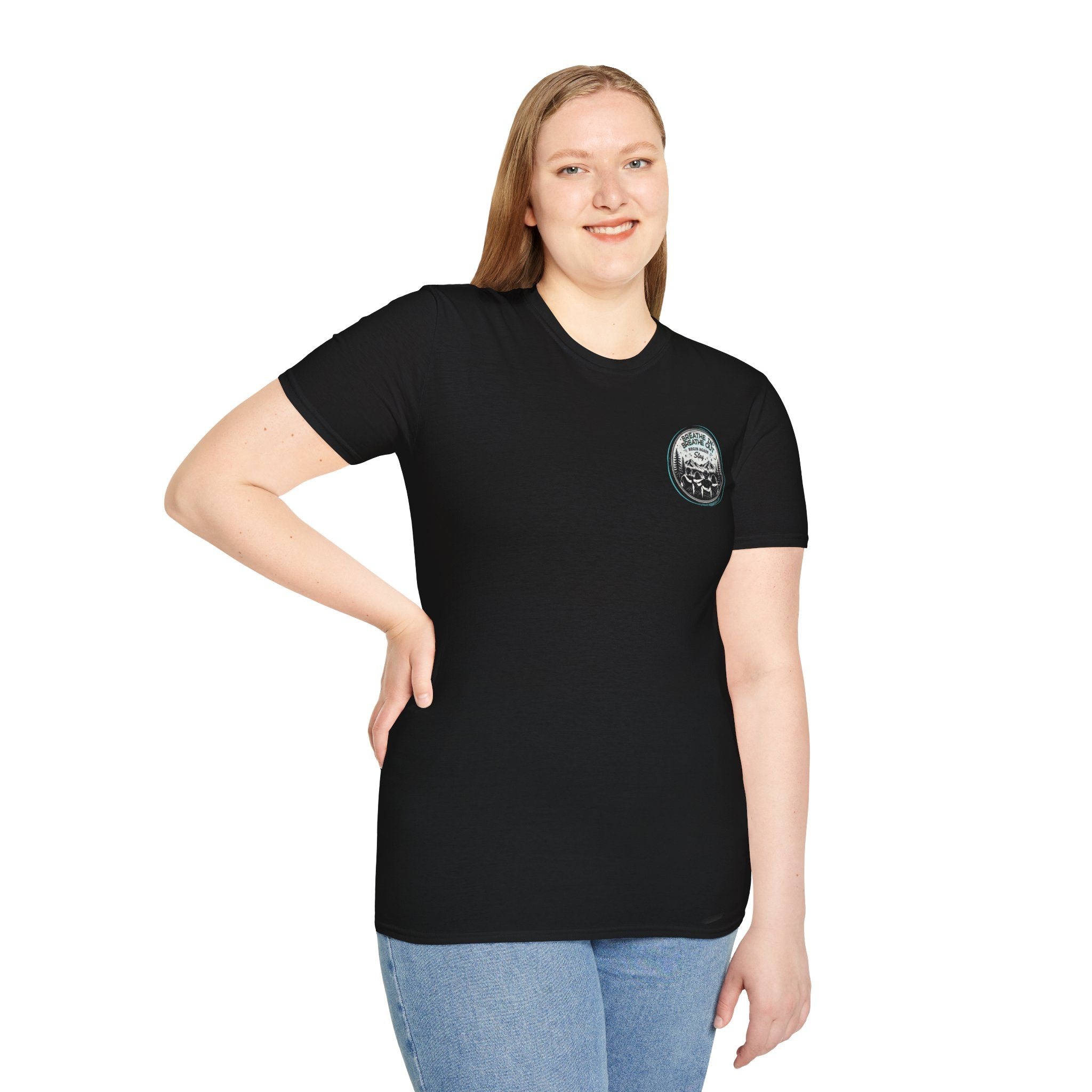 Breathe In,  Breathe Out - Women's Unisex Sized Crew Graphic T-Shirt