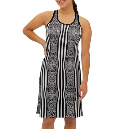 Black Wave Women's Racerback Dress (AOP)