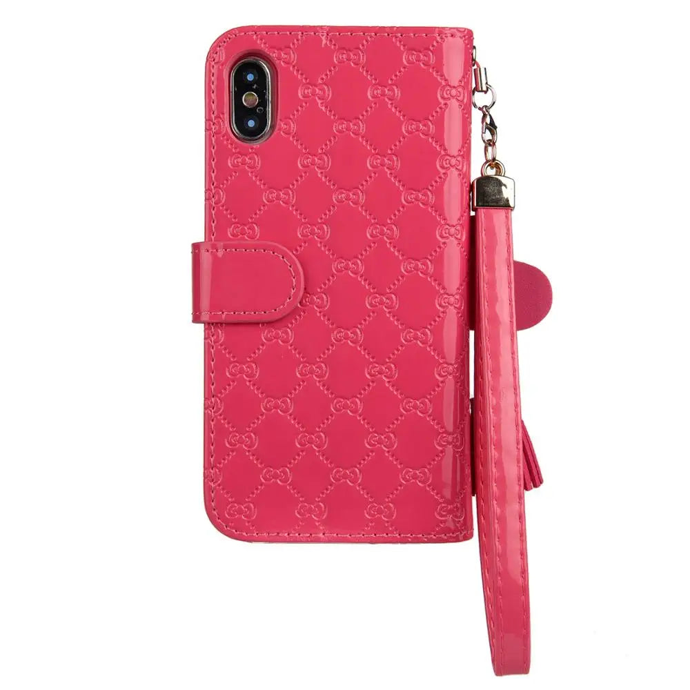 Oui PU Leather Wallet Phone Case For Apple iPhone - 4 Colors