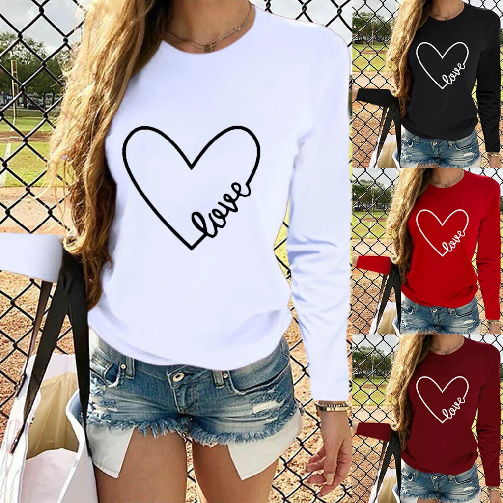 Heart Love  T Shirt Love Heart Printed T Shirt