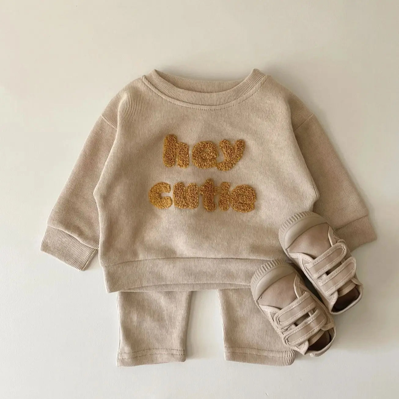 Baby Cotton Knit Clothing Set Girls Spring Clothes Loose 2PCS Outfit