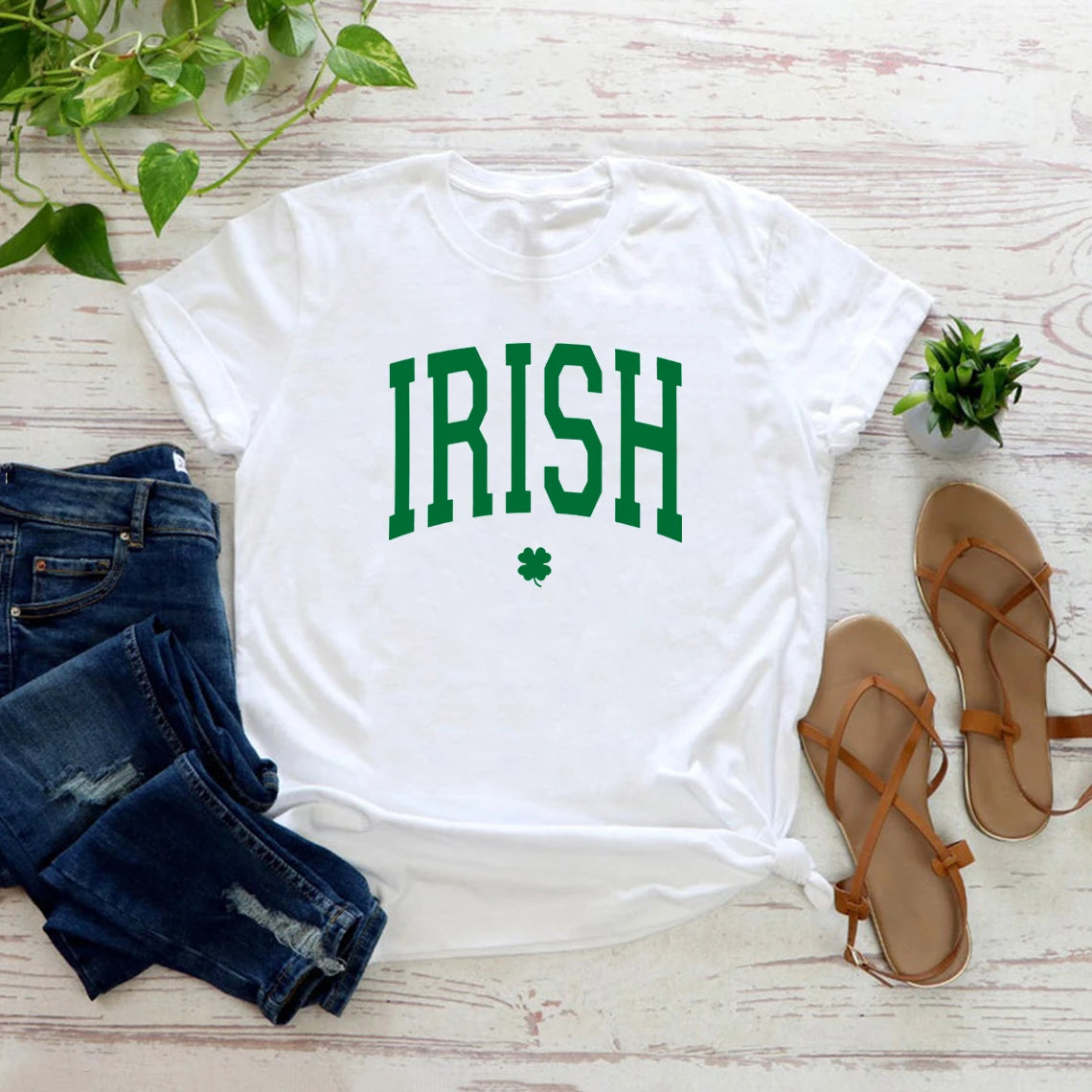 Irish Shamrock T-shirt Shamrock Tee - S-3XL