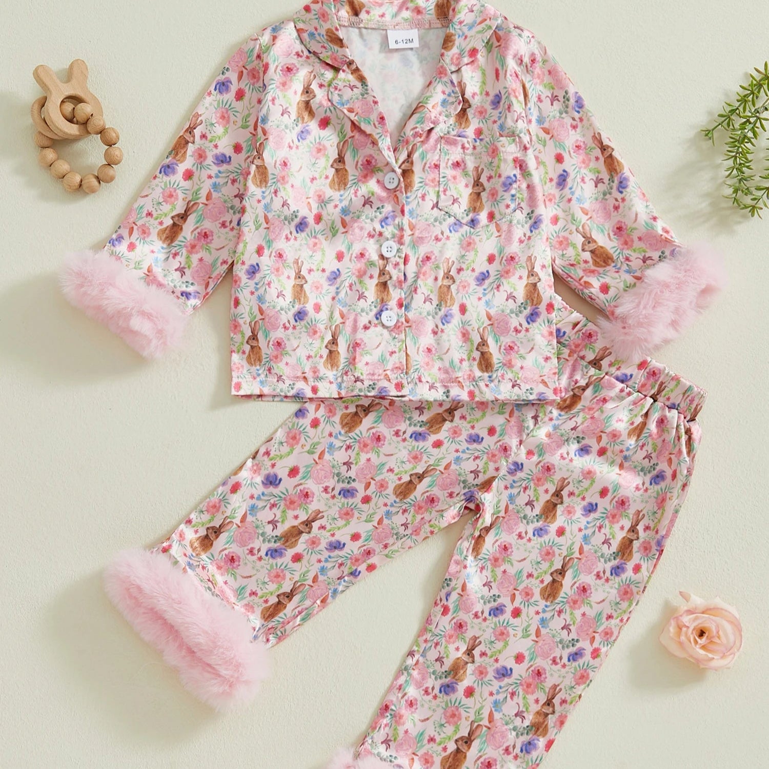 Emmababy Easter Bunny Pajama Set – Cozy &amp; Cute Sleepwear 2pc set