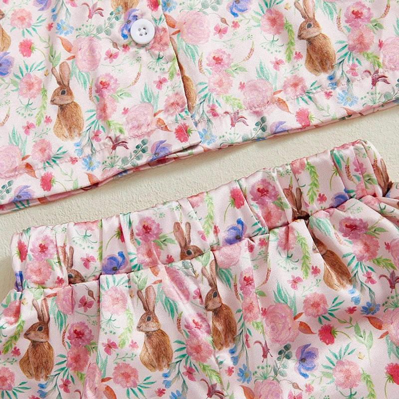 Emmababy Easter Bunny Pajama Set – Cozy &amp; Cute Sleepwear 2pc set