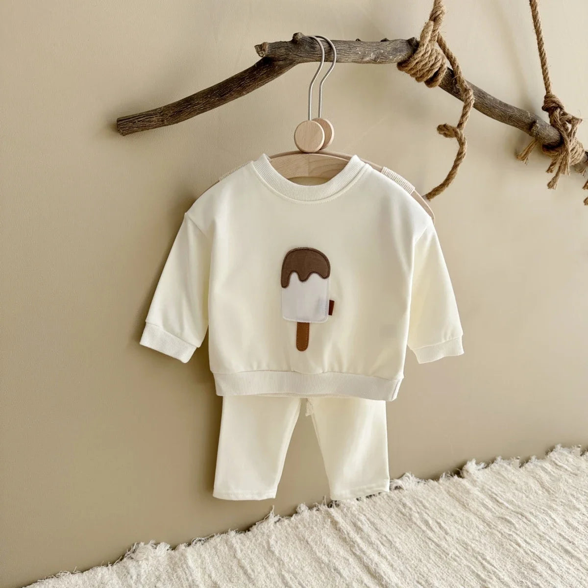 Popsicle Clothing Set Toddler Casual 2PCS Set Long- Sleeved Pants Children's Suits