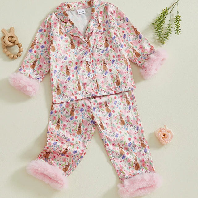 Emmababy Easter Bunny Pajama Set – Cozy &amp; Cute Sleepwear 2pc set