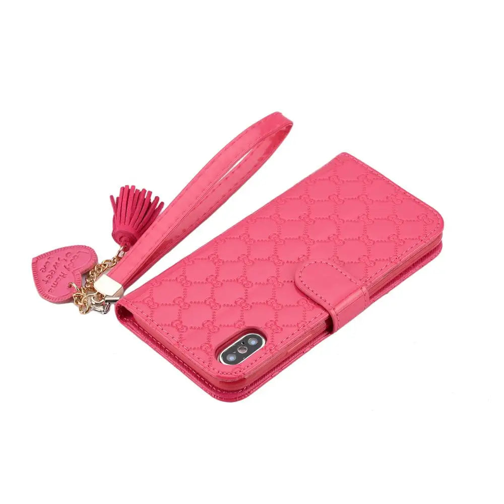 Oui PU Leather Wallet Phone Case For Apple iPhone - 4 Colors