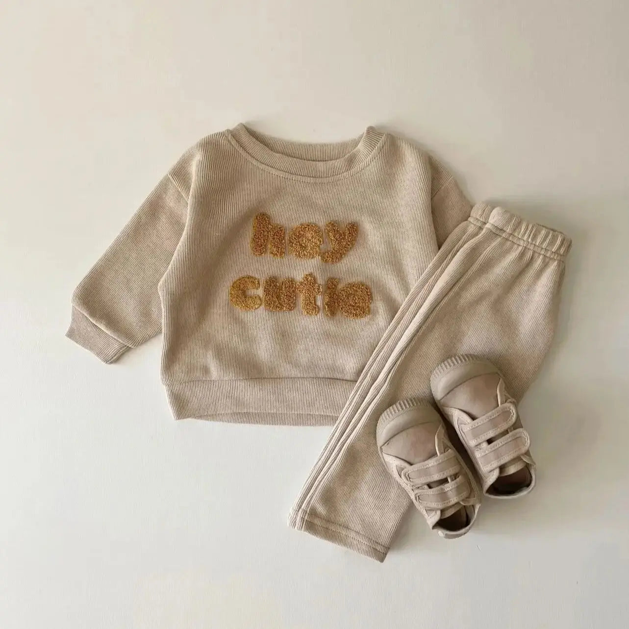 Baby Cotton Knit Clothing Set Girls Spring Clothes Loose 2PCS Outfit