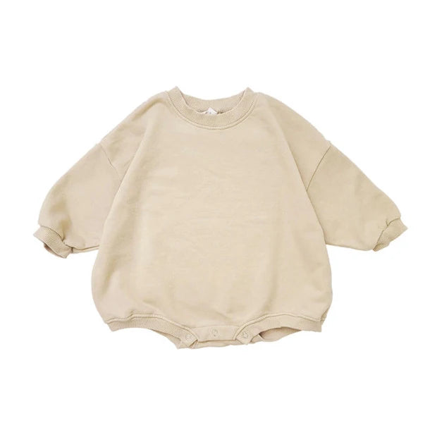 Round Neck Sweatshirt Unisex Snap Onesie - Spring Colors