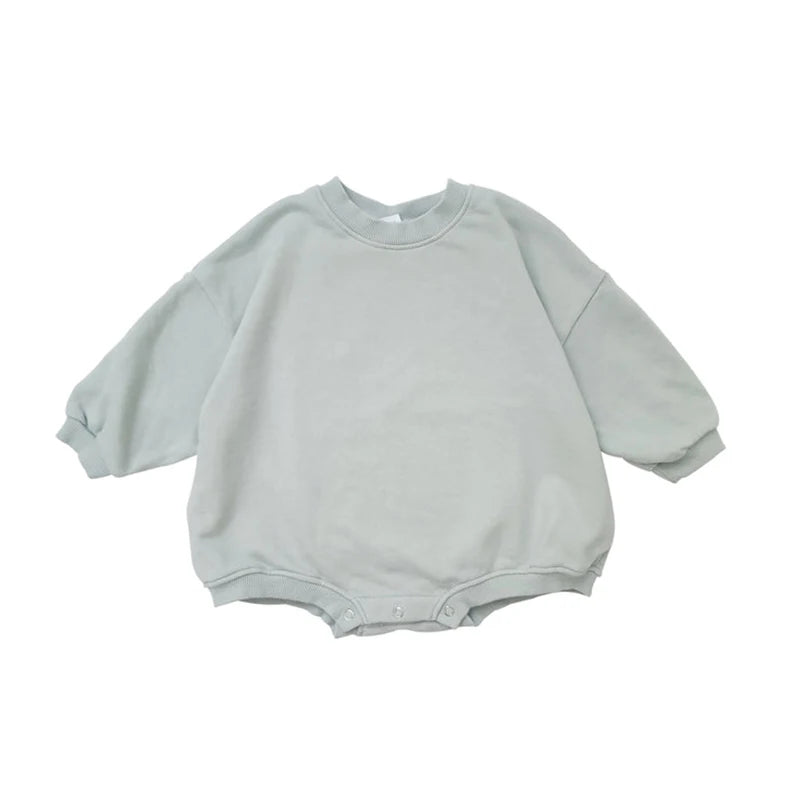 Round Neck Sweatshirt Unisex Snap Onesie - Spring Colors