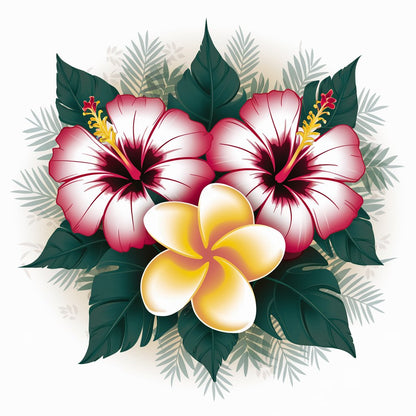 Polynesian Plumeria & Hibiscus - Women's Skater Tank Dress (AOP)