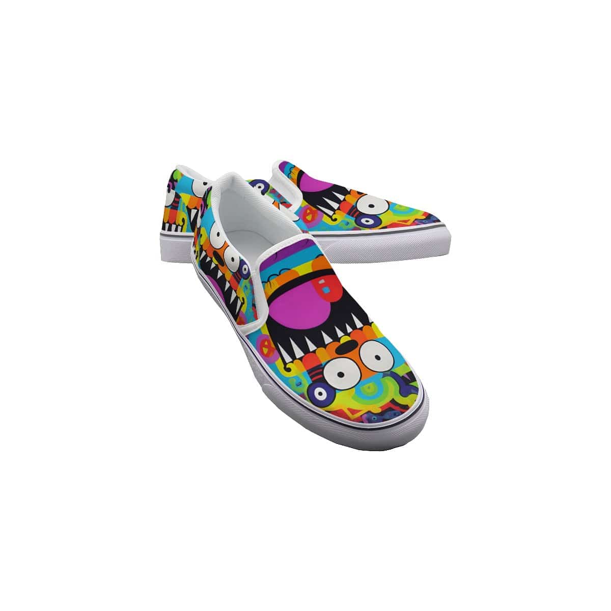 Yoycol White / US6(EUR36) Abstract Amigos - Women's Slip On Sneakers