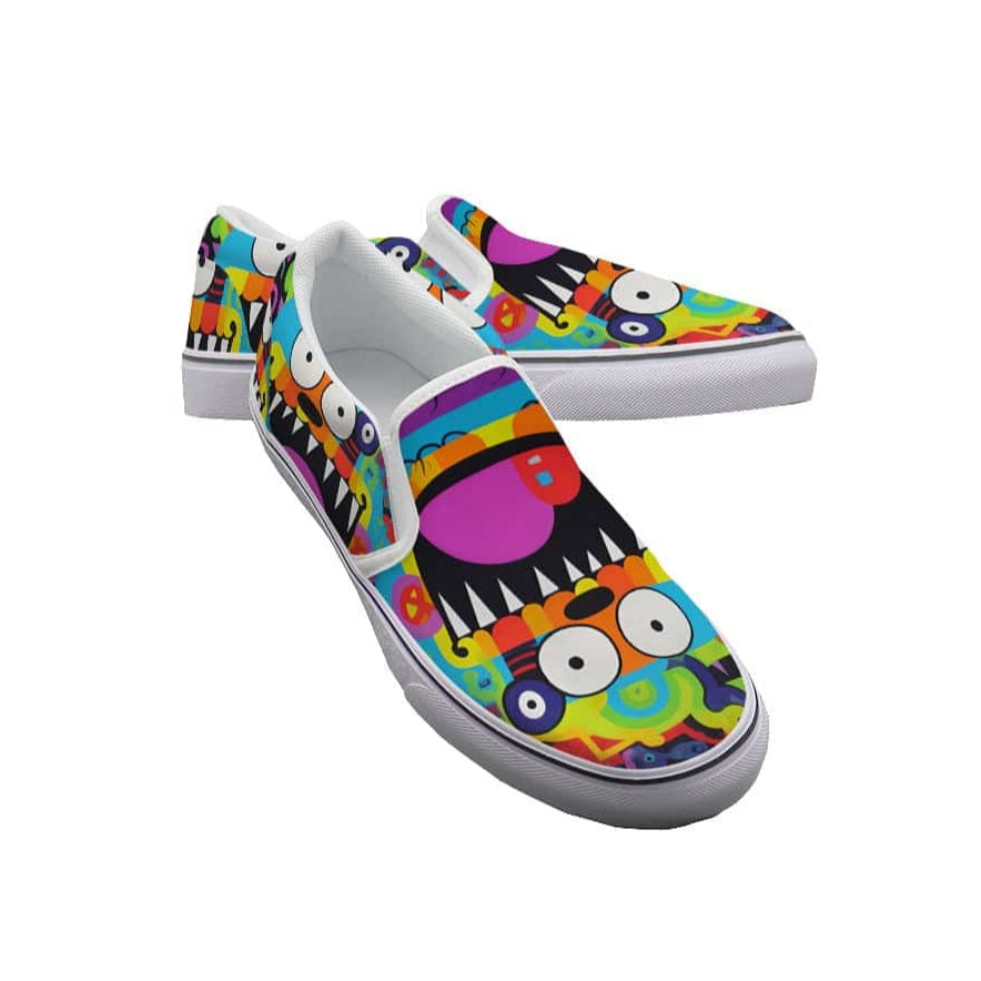 Yoycol White / US6(EUR36) Abstract Amigos - Women's Slip On Sneakers