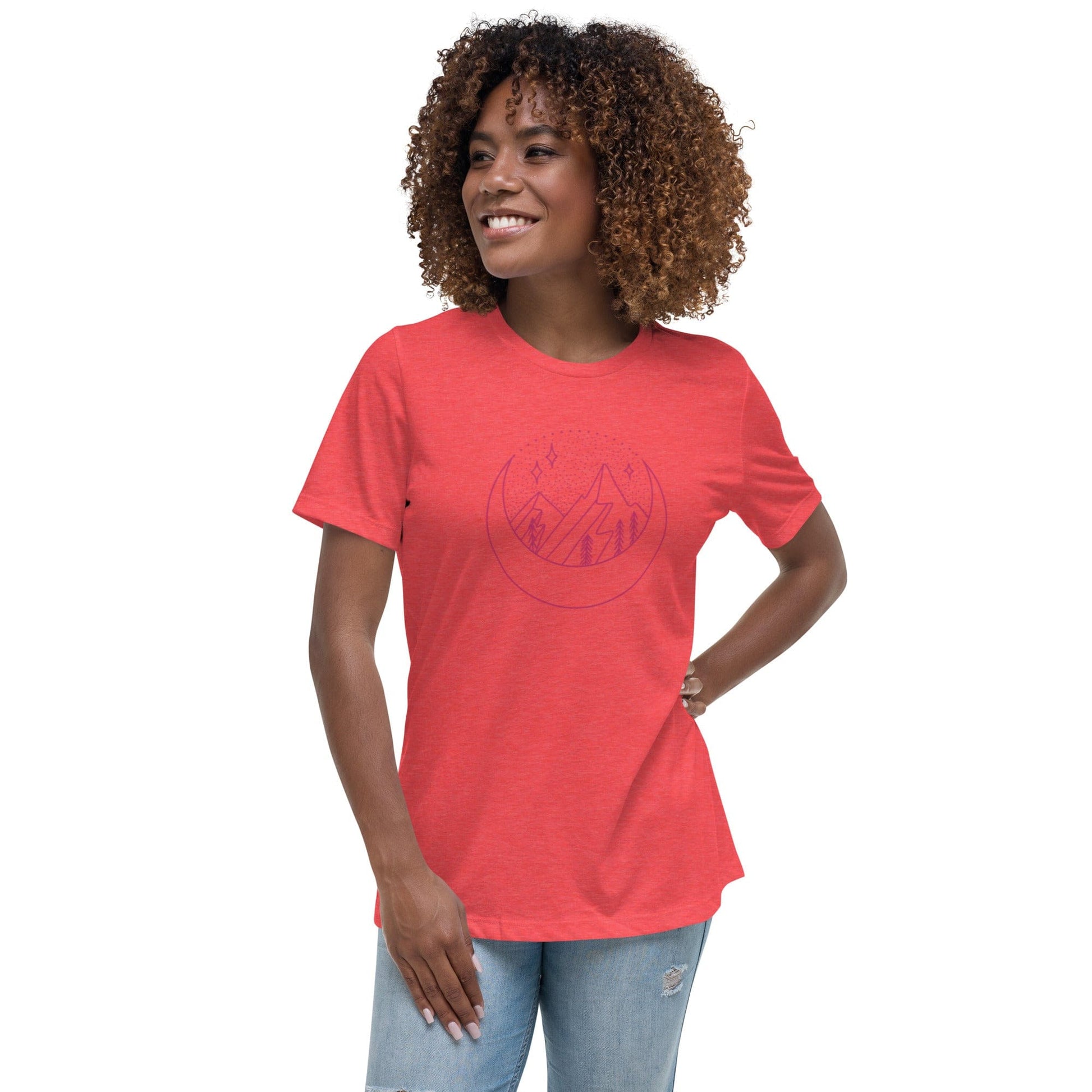 Spruced Roost Adventure Awaits Crescent Colors Stars Relaxed T-Shirt - S-3XL