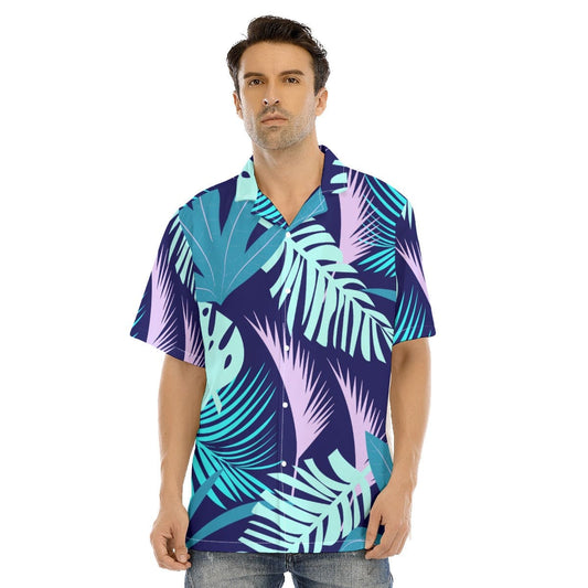 Yoycol All-Over Print Men's Hawaiian Shirt With Button Closure