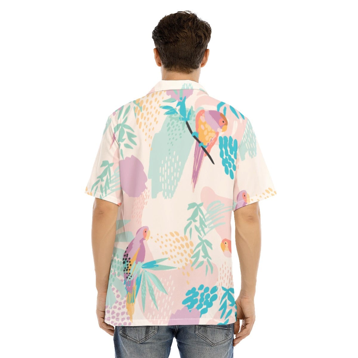 Yoycol All-Over Print Men's Hawaiian Shirt With Button Closure