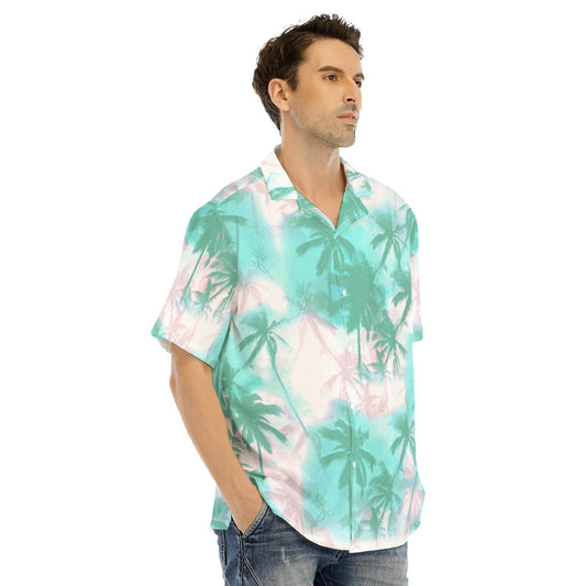 Yoycol All-Over Print Men's Hawaiian Shirt With Button Closure