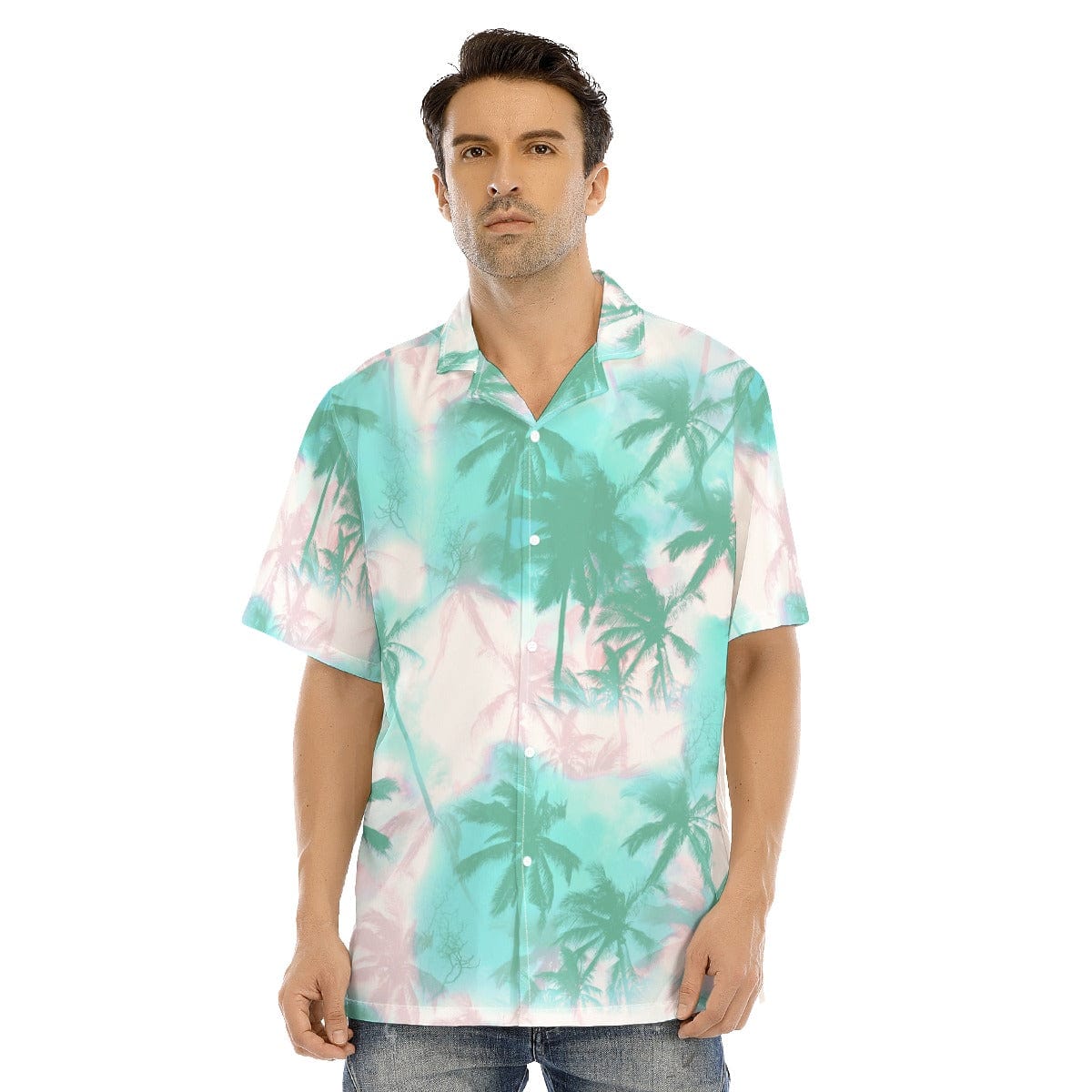 Yoycol All-Over Print Men's Hawaiian Shirt With Button Closure