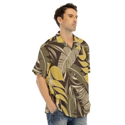 Yoycol All-Over Print Men's Hawaiian Shirt With Button Closure