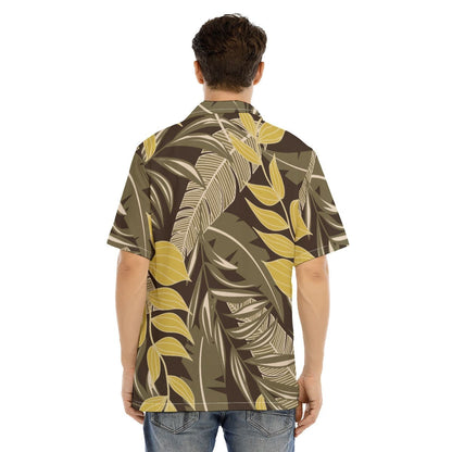 Yoycol All-Over Print Men's Hawaiian Shirt With Button Closure