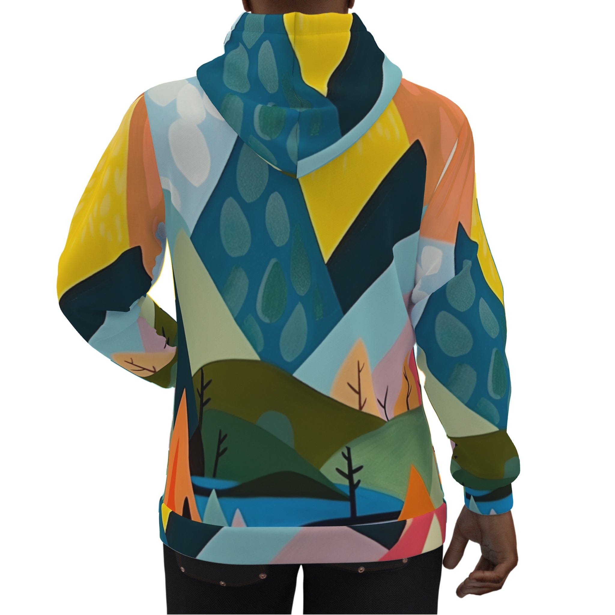 Yoycol 2XL / White All-Over Print Men's Pullover Hoodie