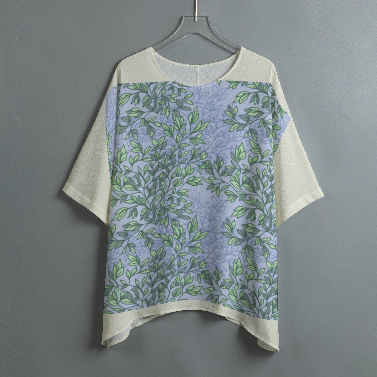 Yoycol 2XL / White All-Over Print Women's Bat Sleeve Shirt