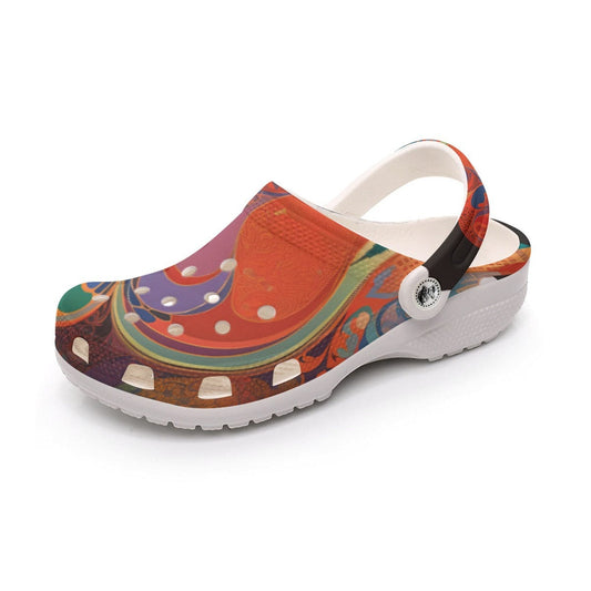 Yoycol White / US5(EUR36) All-Over Print Women's Classic Clogs