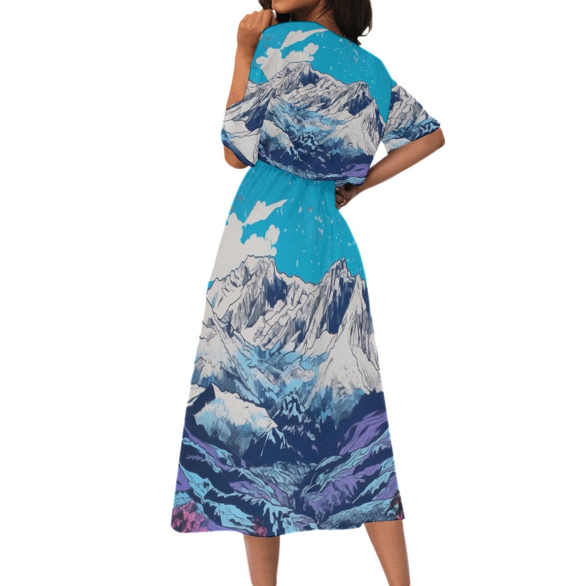 Yoycol All-Over Print Women's Elastic Waist Dress