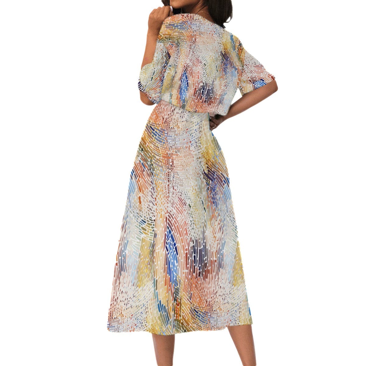 Yoycol All-Over Print Women's Elastic Waist Dress