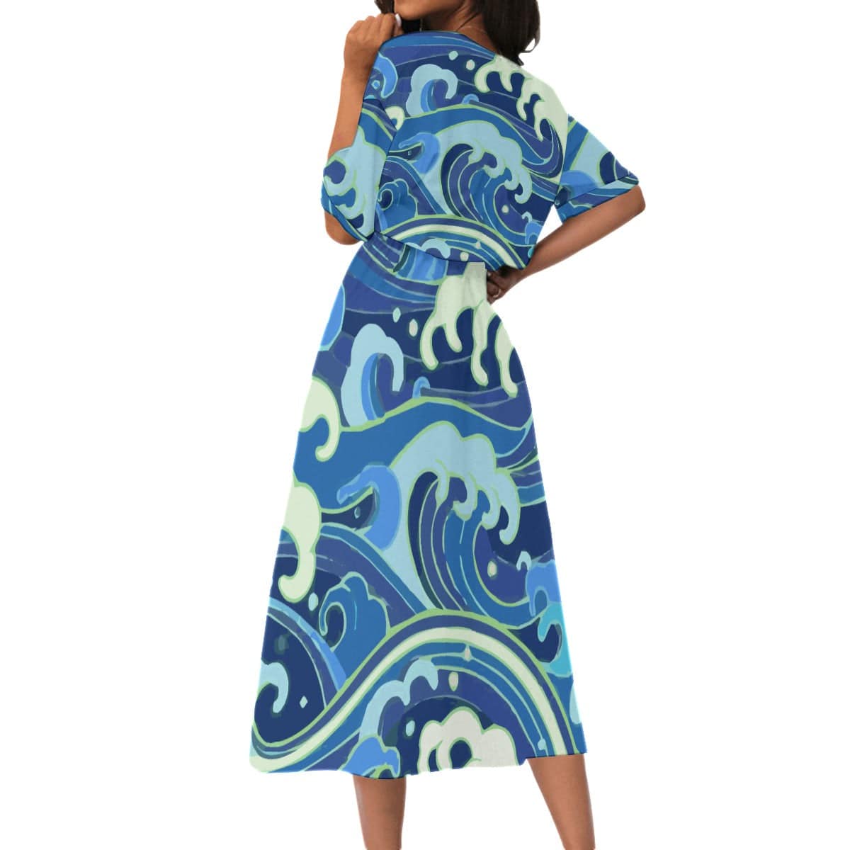 Yoycol All-Over Print Women's Elastic Waist Dress