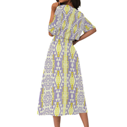 Yoycol All-Over Print Women's Elastic Waist Dress