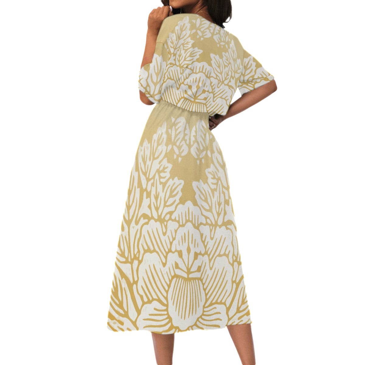 Yoycol All-Over Print Women's Elastic Waist Dress
