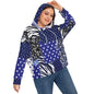 Yoycol 2XL / White All-Over Print Women's Long Sleeve Sweatshirt With Hood(Plus Size)