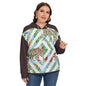 Yoycol 2XL / White All-Over Print Women's Long Sleeve Sweatshirt With Hood(Plus Size)