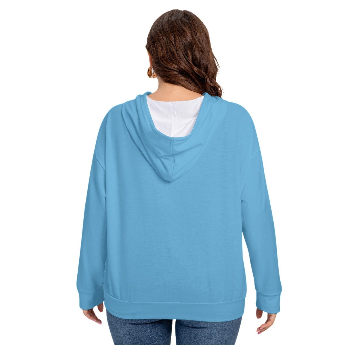 Yoycol All-Over Print Women's Long Sleeve Sweatshirt With Hood(Plus Size)