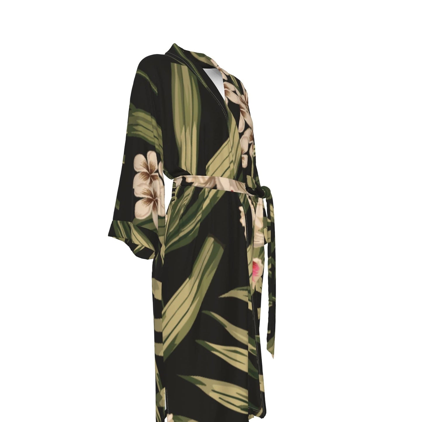 Yoycol All-Over Print Women's Satin Kimono Robe