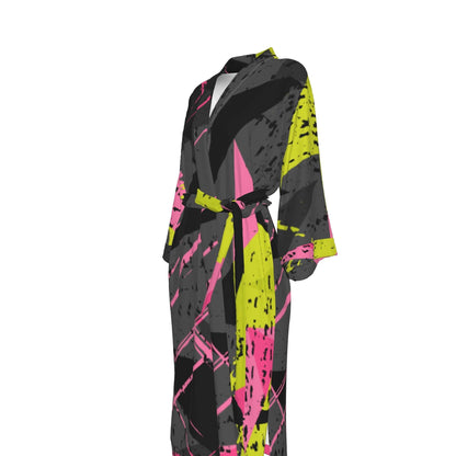 Yoycol All-Over Print Women's Satin Kimono Robe