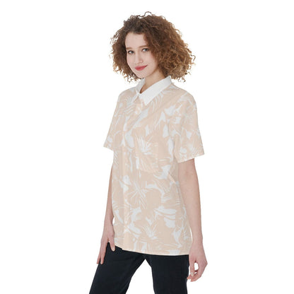 Yoycol All-Over Print Women's Short Sleeve Shirt With Pocket